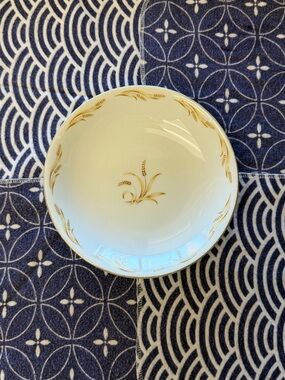 Vintage Abalone China “Golden Grain” Bowl – Japan – Wheat Pattern – 7.5”